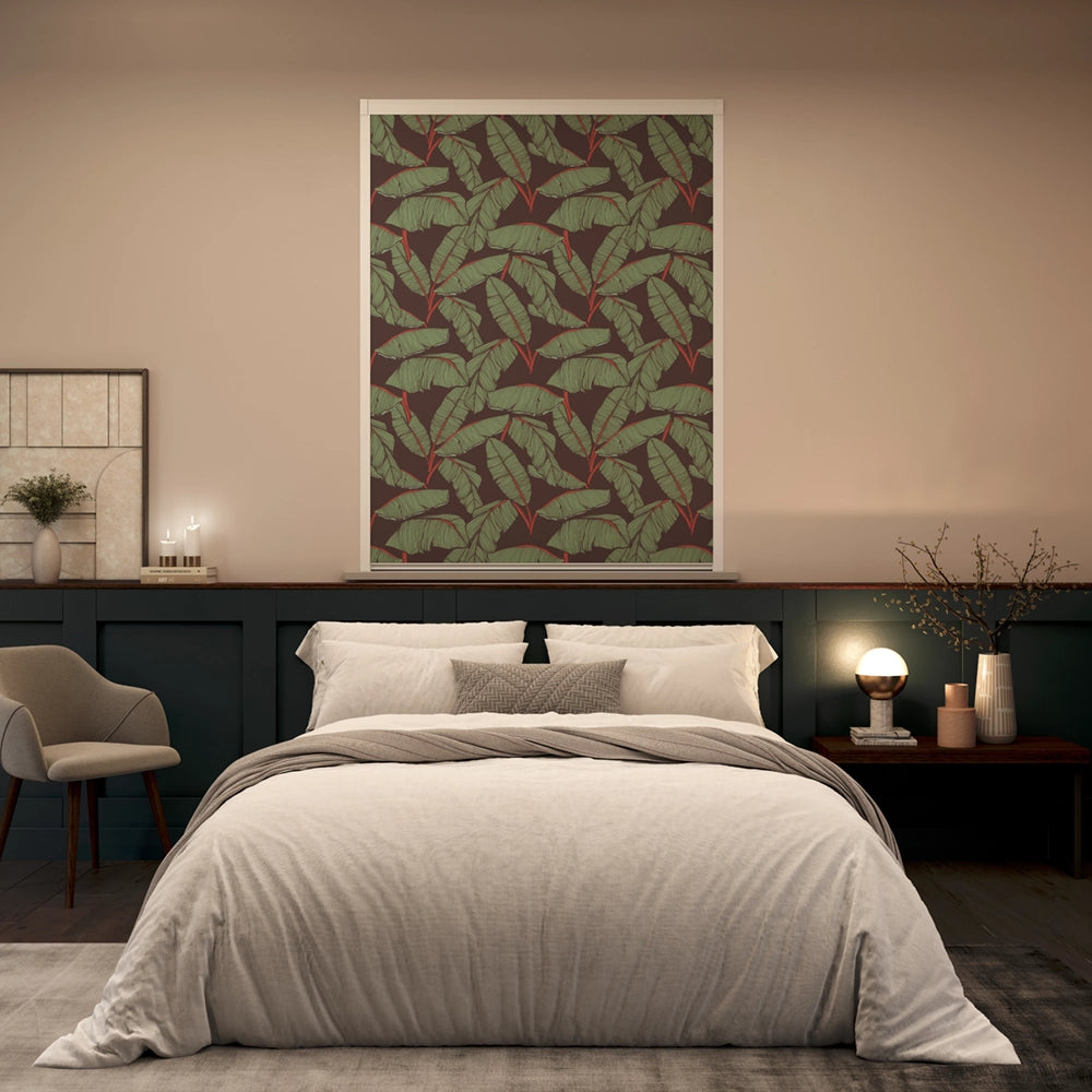 BlocOut Blackout Blind in Jungle Leaf Dark