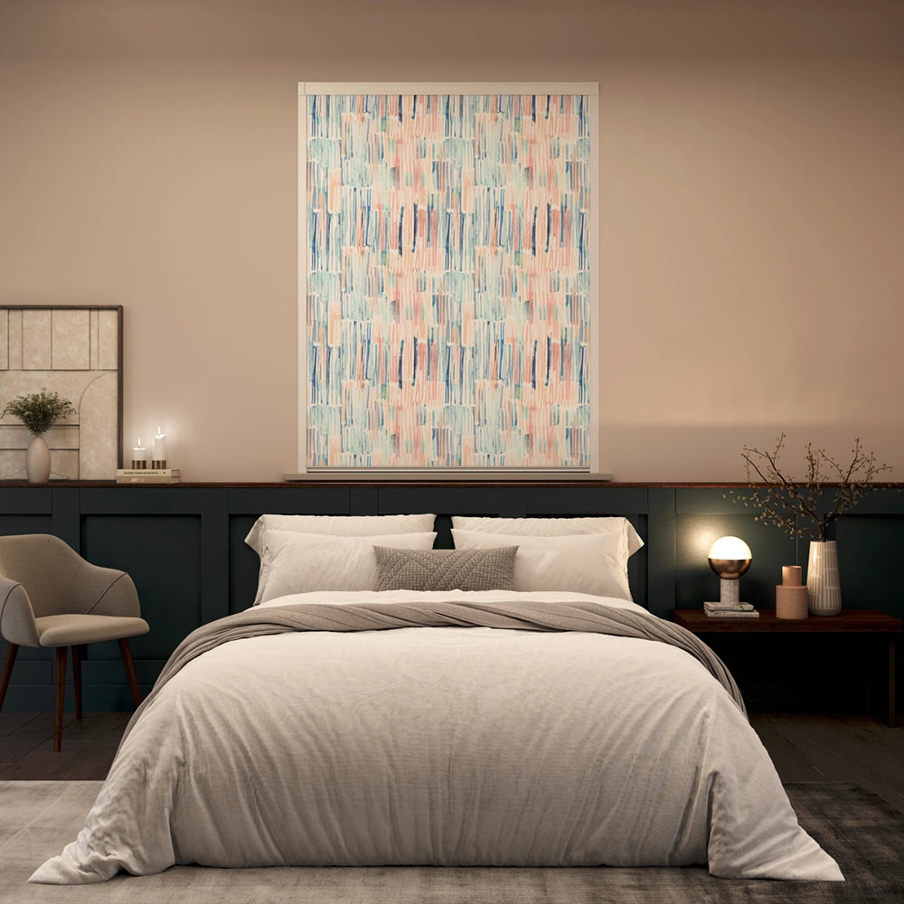 BlocOut Blackout Blind in Watercolour Stripes