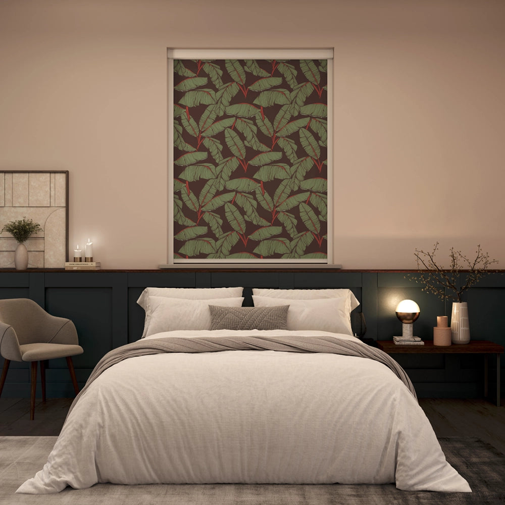 BlocOut Blackout Blind in Jungle Leaf Dark