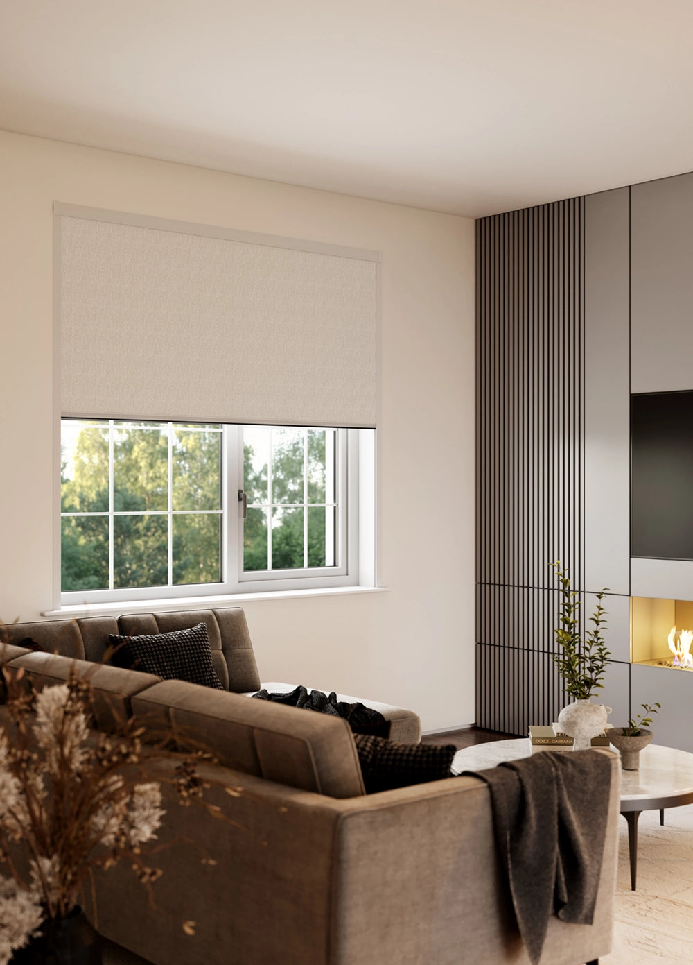 BlocOut Blackout Blind in Herringbone Natural