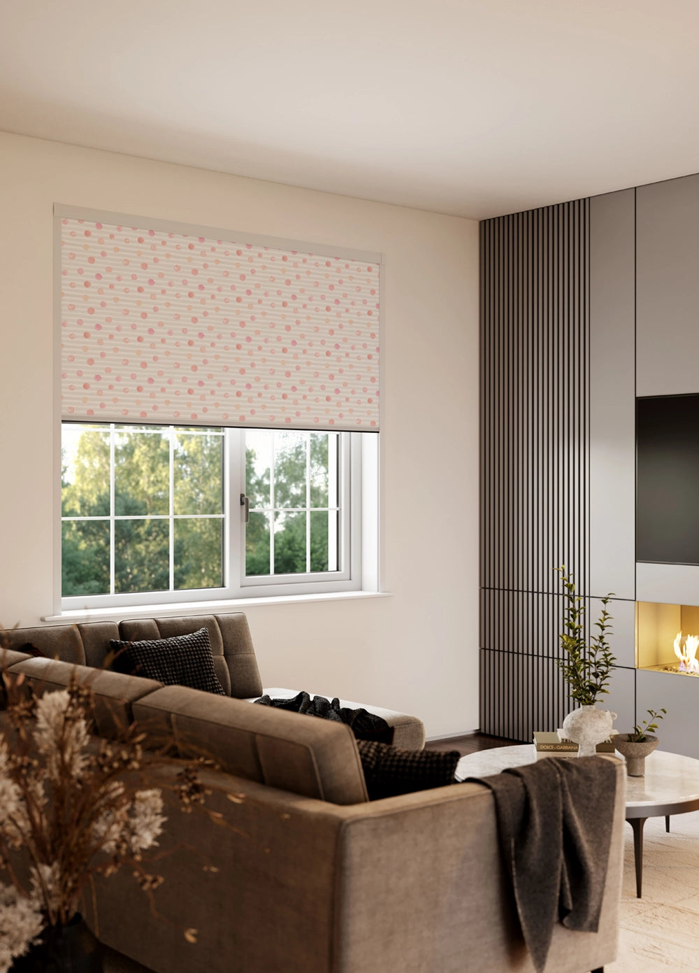 BlocOut Blackout Blind in Watercolour Dots