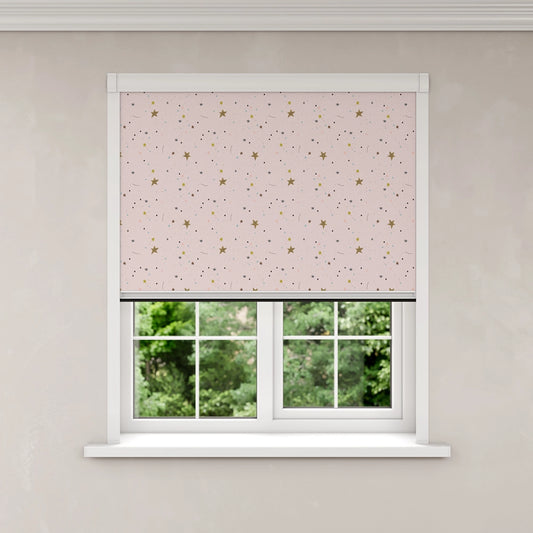 BlocOut Blackout Blind in Crafty Stars Pink