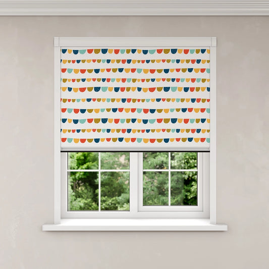 BlocOut Blackout Blind in Playful Bunting Bright