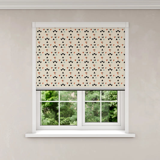 BlocOut Blackout Blind in Triangle Geo Coral