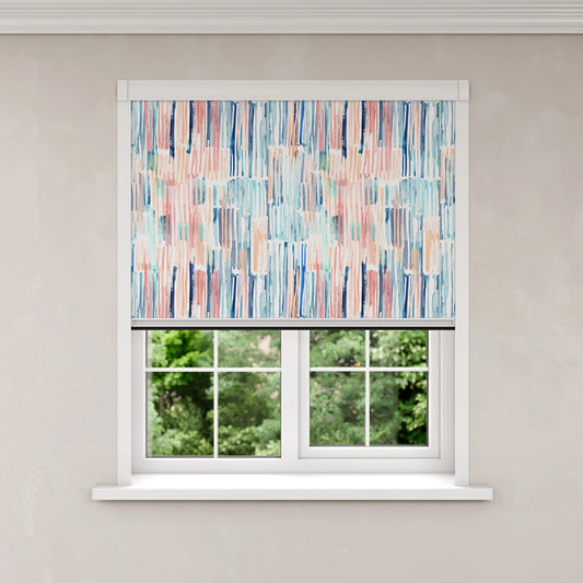 BlocOut Blackout Blind in Watercolour Stripes