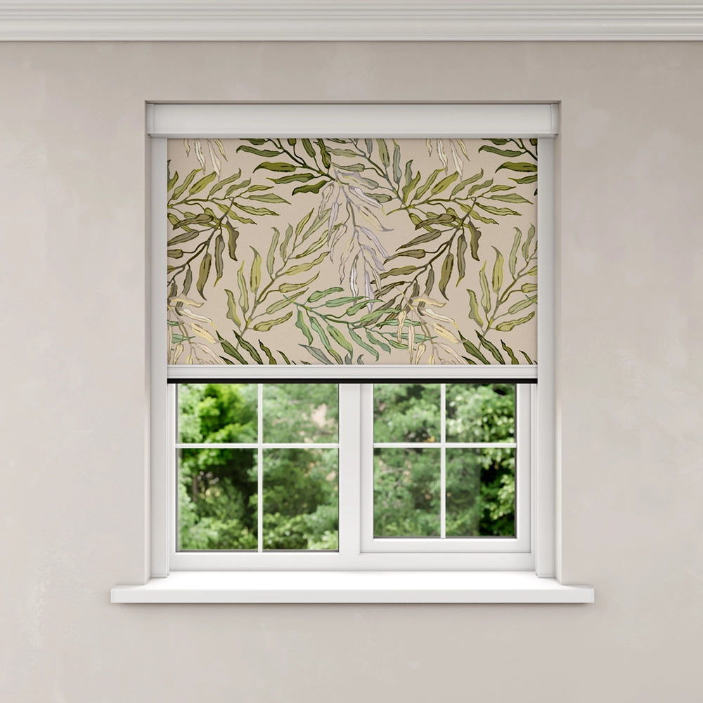 BlocOut Blackout Blind in Large Palms Light