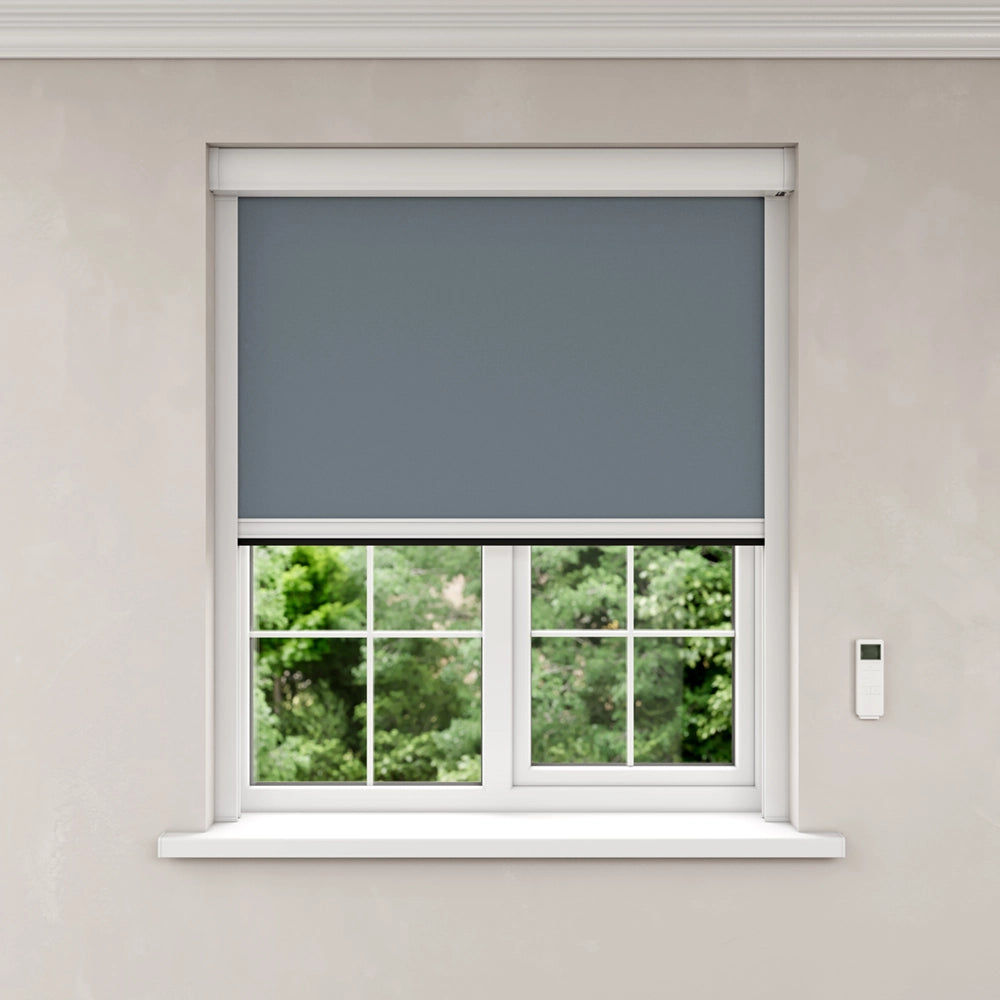 BlocOut Blackout Blind in Blue Stone