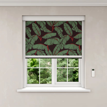 BlocOut Blackout Blind in Jungle Leaf Dark
