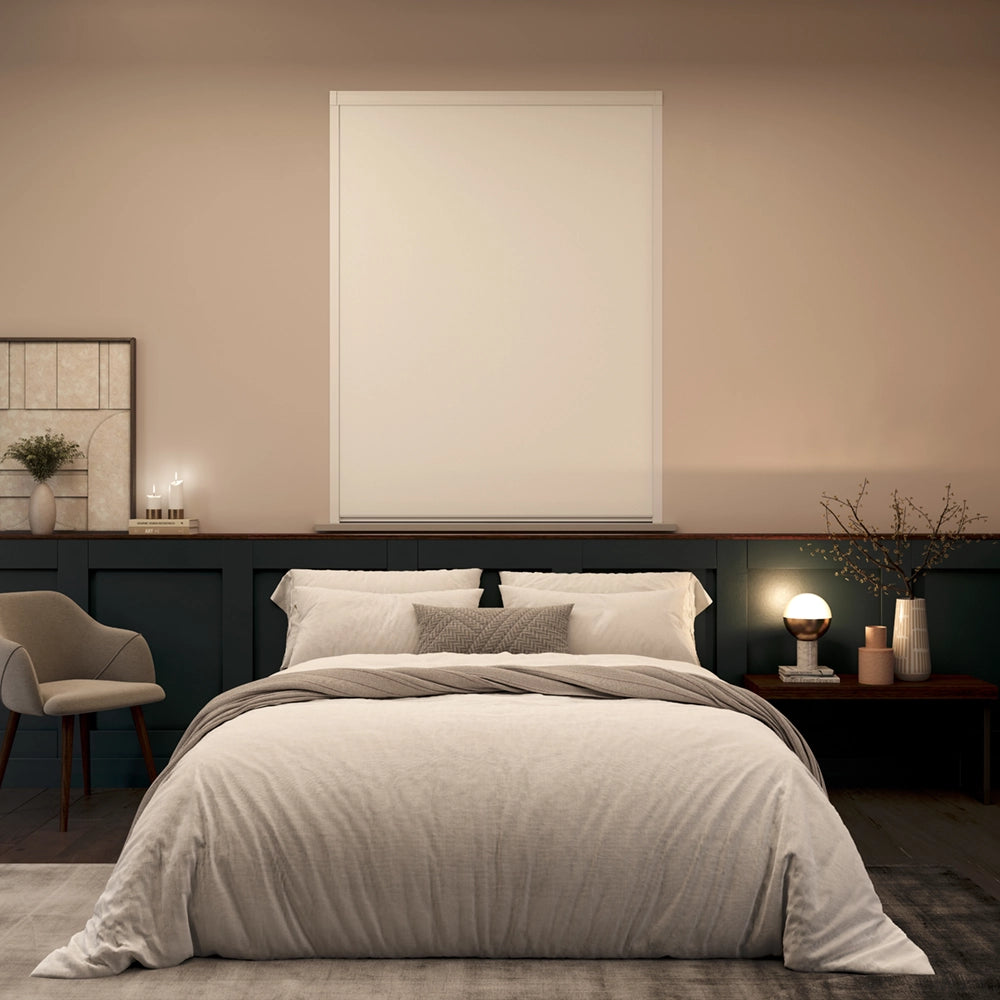 BlocOut Blackout Blind in Blossom White