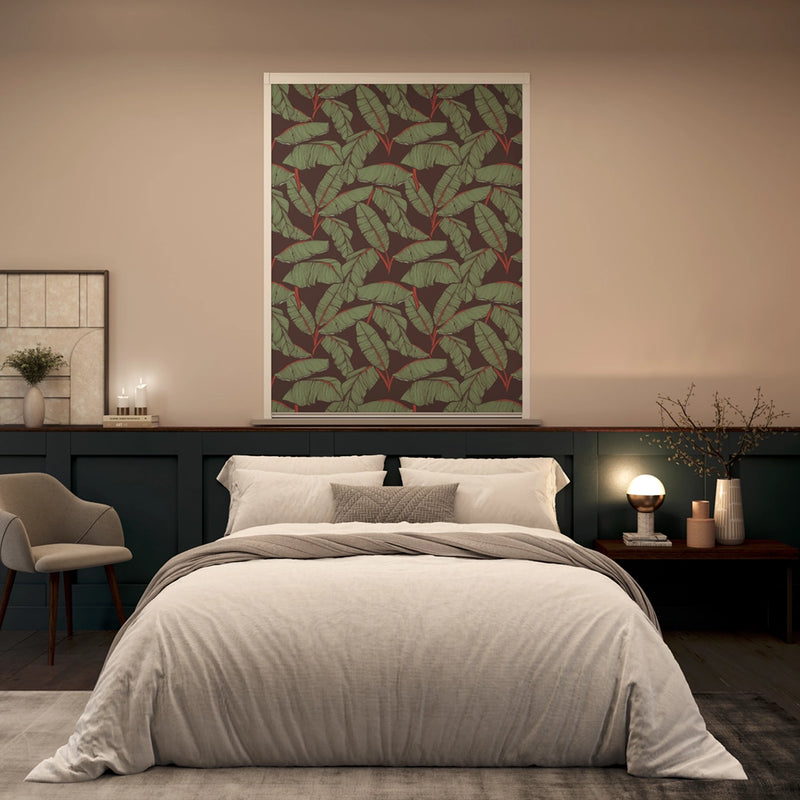 BlocOut Blackout Blind in Jungle Leaf Dark