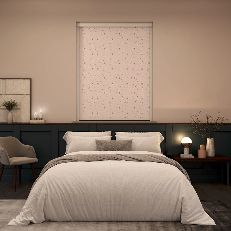 BlocOut Blackout Blind in Crafty Stars Pink