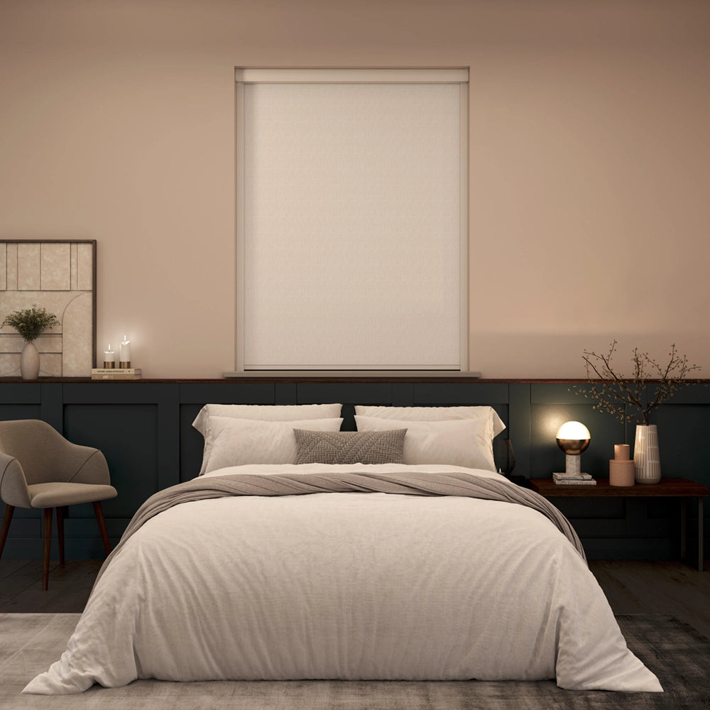 BlocOut Blackout Blind in Herringbone Light Grey