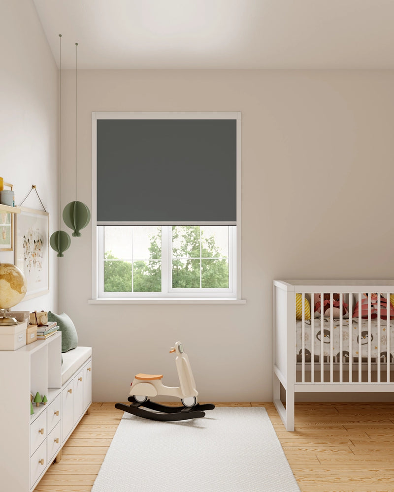 BlocOut Blackout Blind in Smouldering Charcoal