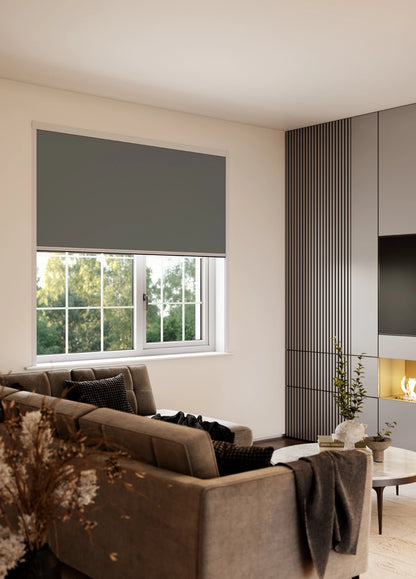 BlocOut Blackout Blind in Smouldering Charcoal