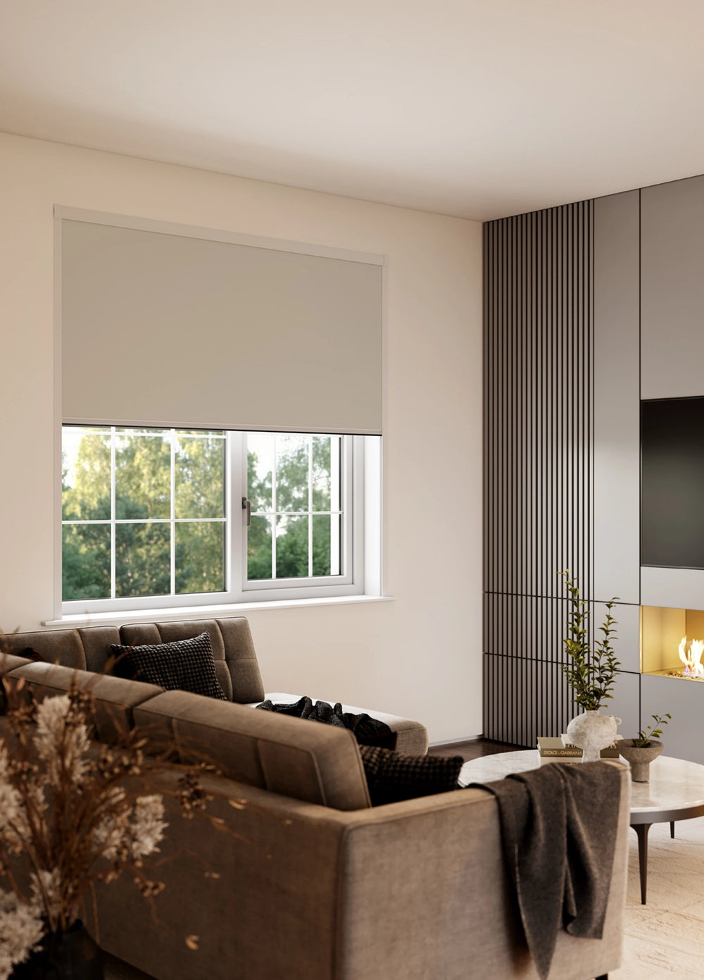 BlocOut Blackout Blind in PVC Beige