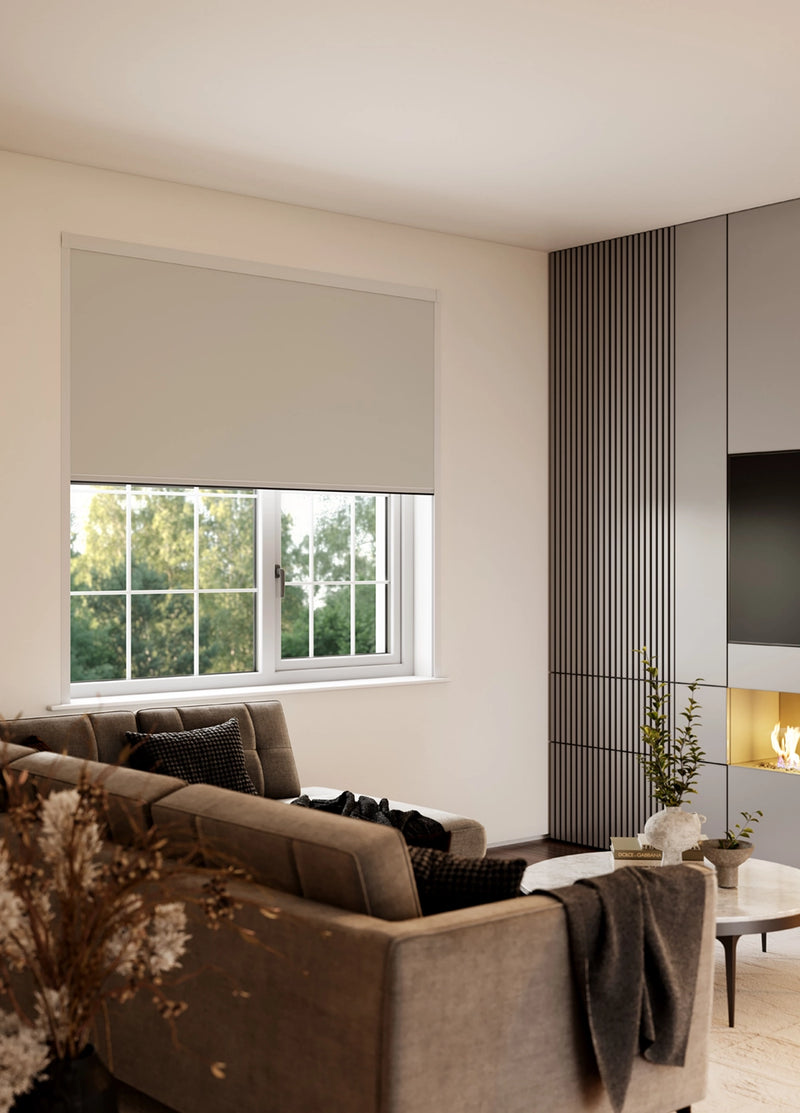BlocOut Blackout Blind in PVC Beige