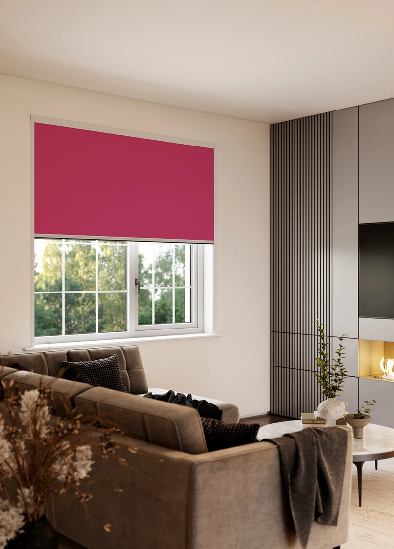 BlocOut Blackout Blind in Raspberry